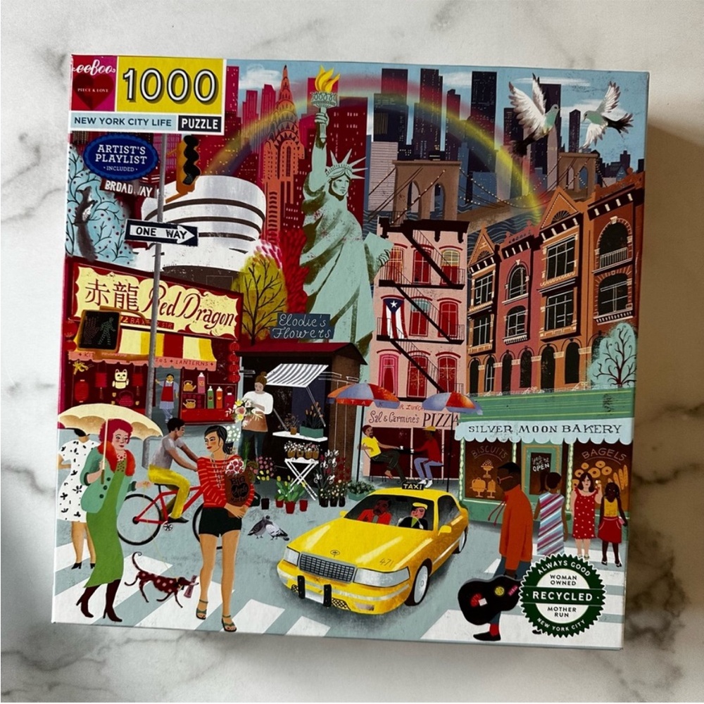 🧩Buy 1, get 2nd half off. 🧩 Eeboo New York City Life Jigsaw Puzzle 1000 Pieces